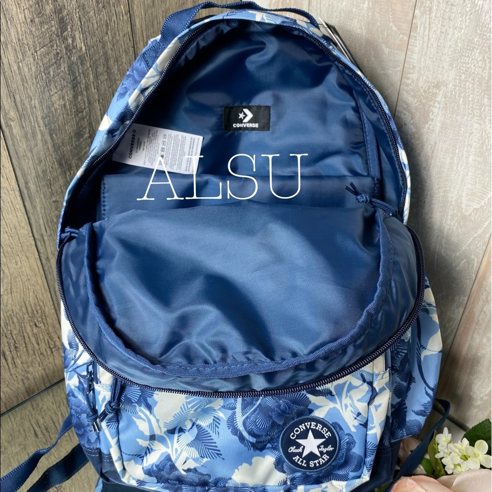 Converse Go Backpack Dolphin 🐬 Blue Flowers W - Picture 6 of 8